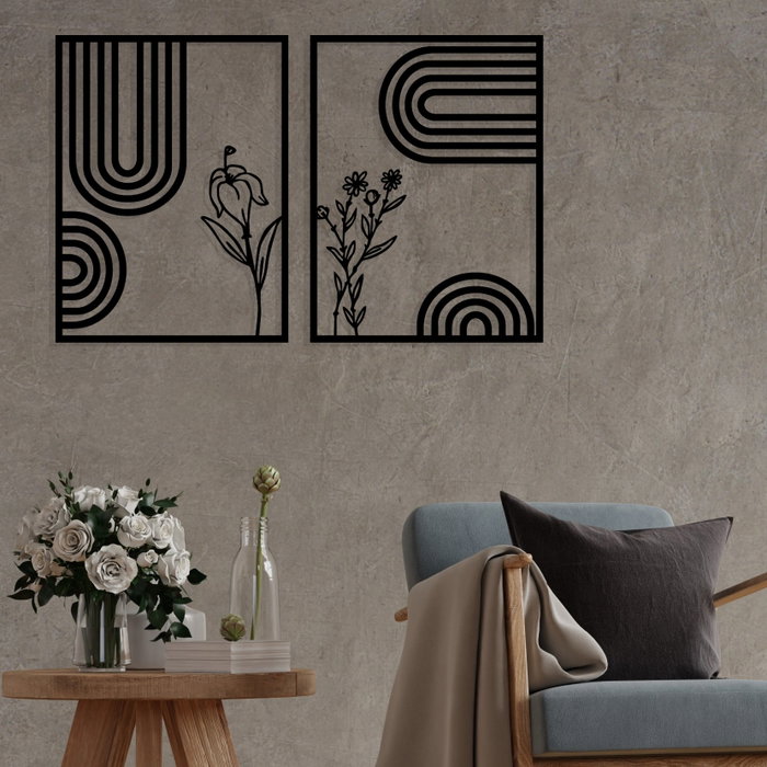 Wallity Dolce Mate - Escultura de pared metálica negra